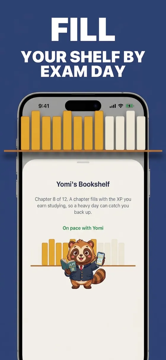 Yomi's Bookshelf at chapter 8 of 12, on pace